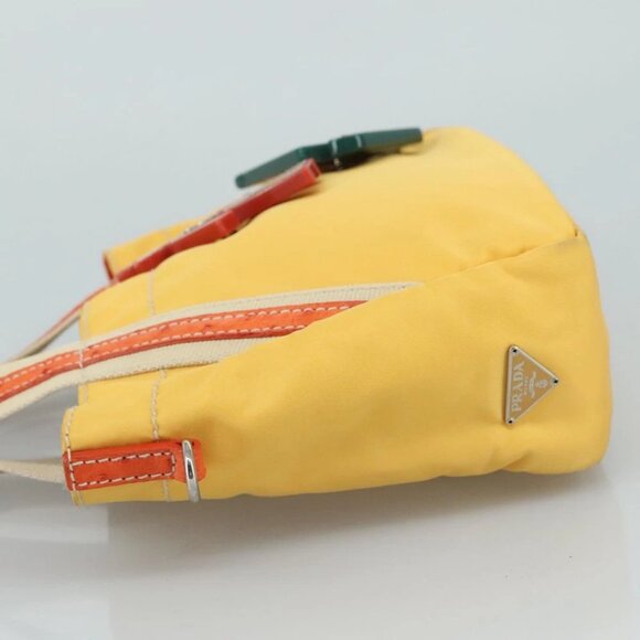 PRADA Hand Bag Nylon Yellow - Picture 5 of 15